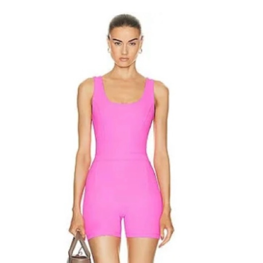 Year of Ours Women's Johanna Colorblock Romper Malibu Pink